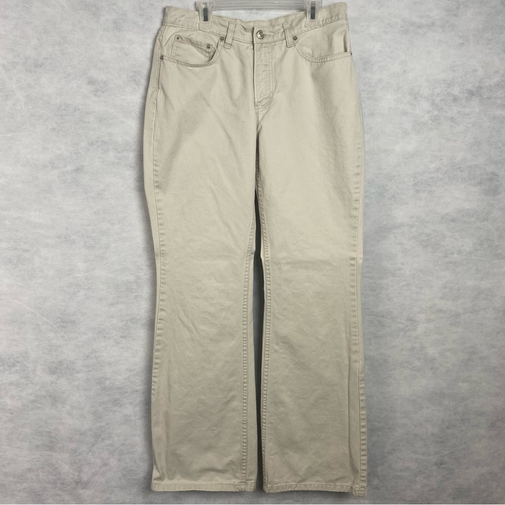 Vintage Jordache Flare Leg Jeans Womens 7/8 Beige Bootcut Denim 90s Y2K